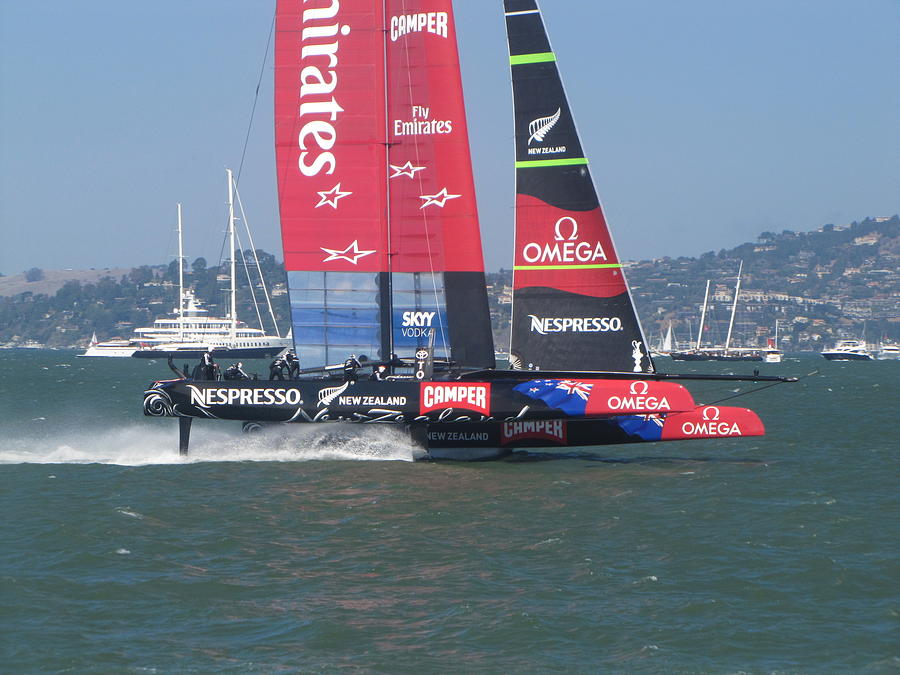 Americas Cup Photograph - Americas Cup Emirates 2 by James Robertson