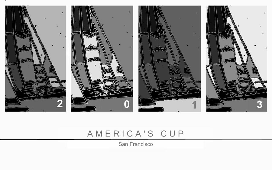 Americas Cup Poster 1 Drawing by Andrew Drozdowicz