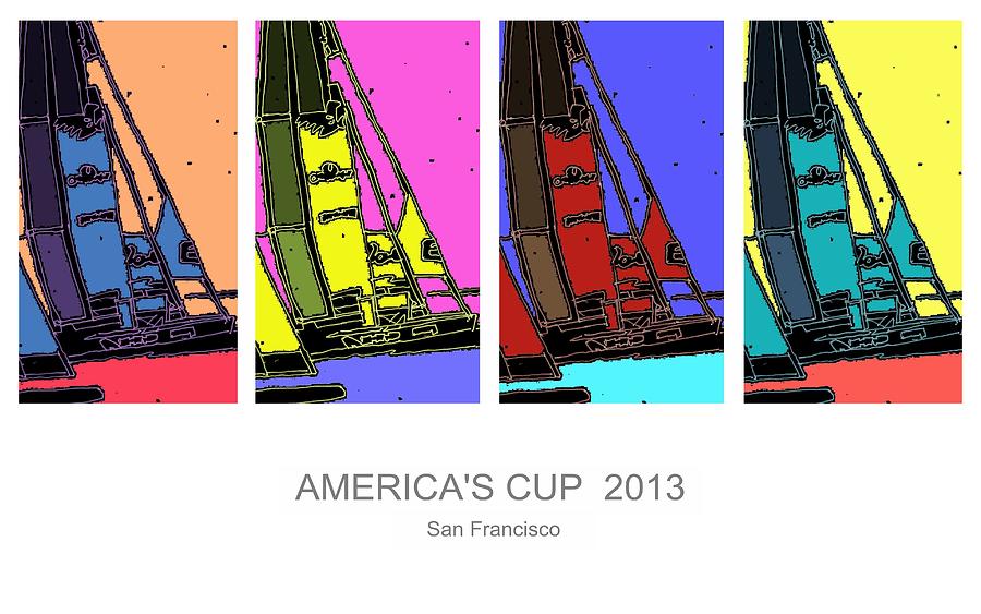 Americas Cup Poster 3 Digital Art by Andrew Drozdowicz