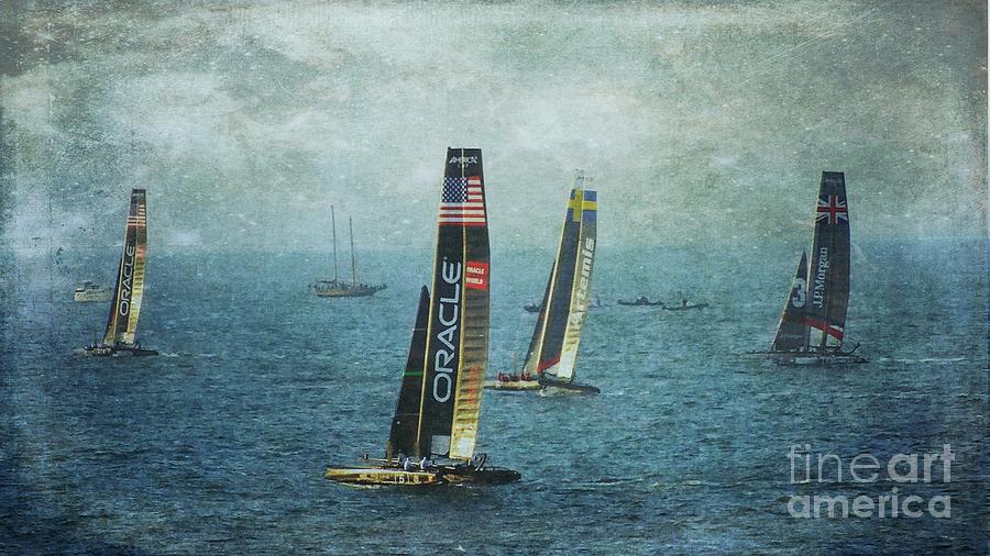 Americas Cup Racing - Oracle Photograph by Scott Cameron