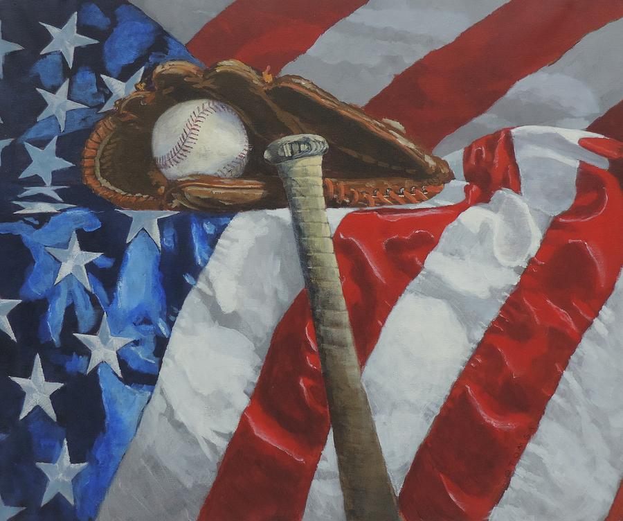 Americas Game    Painting by Bill Tomsa