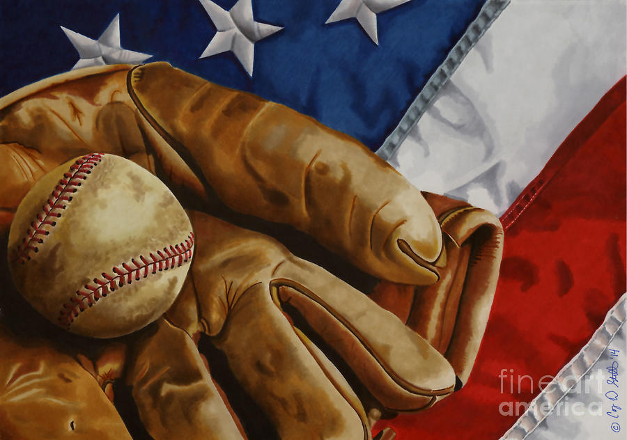 Americas Pastime Drawing by Cory Still