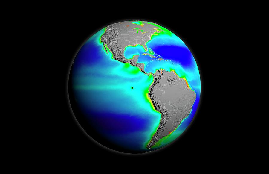 Americas Phytoplankton Levels Photograph by Nasa/gsfc-svs/seawifs/geoeye
