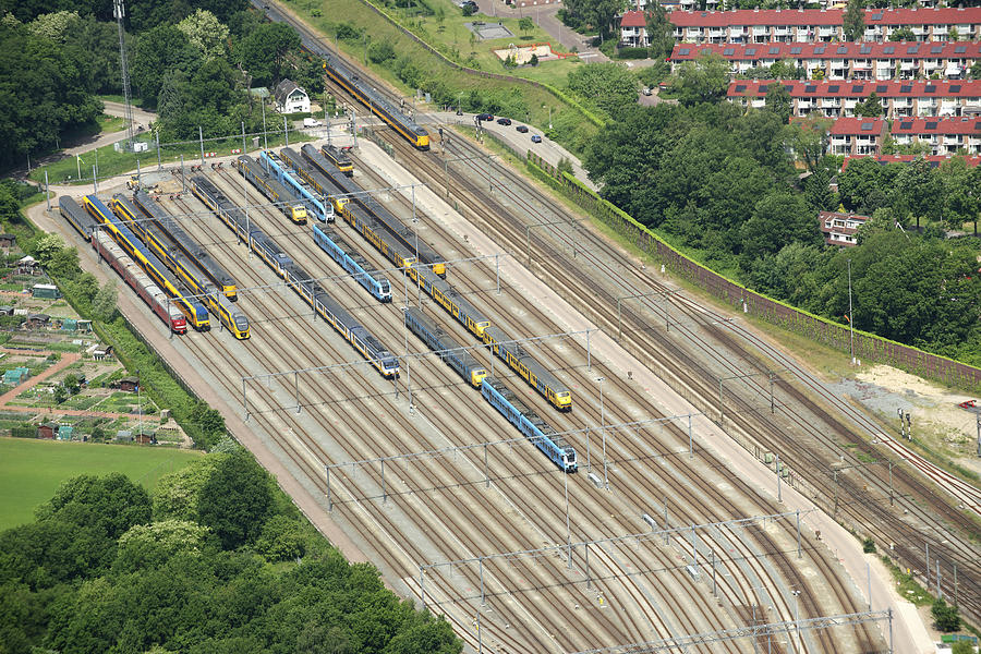 Transportation Photograph - Amersfoort Railway Junction, Utrecht by Bram van de Biezen