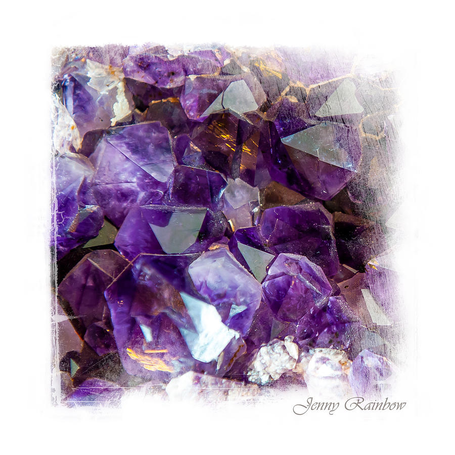 Jewelry Photograph - Amethyst Crystals 1. Elegant KnickKnacks by Jenny Rainbow