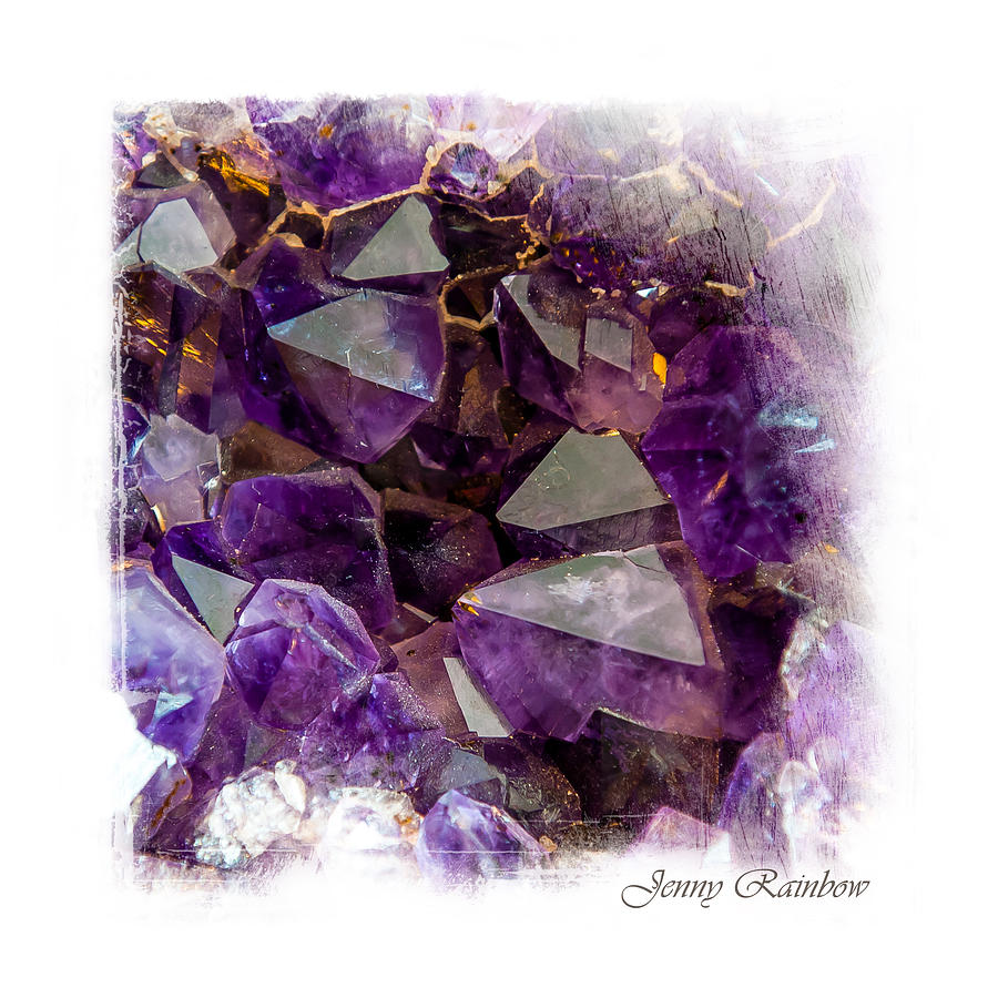Amethyst Crystals. Elegant KnickKnacks from Jenny Rainbow Photograph by Jenny Rainbow