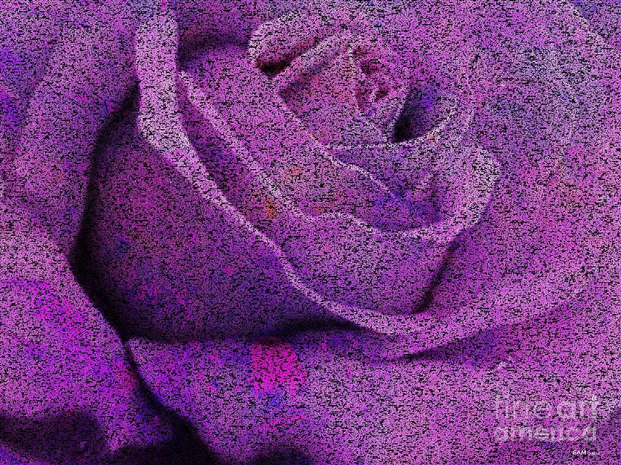 Amethyst Rose Disintegrates Digital Art by Elizabeth McTaggart