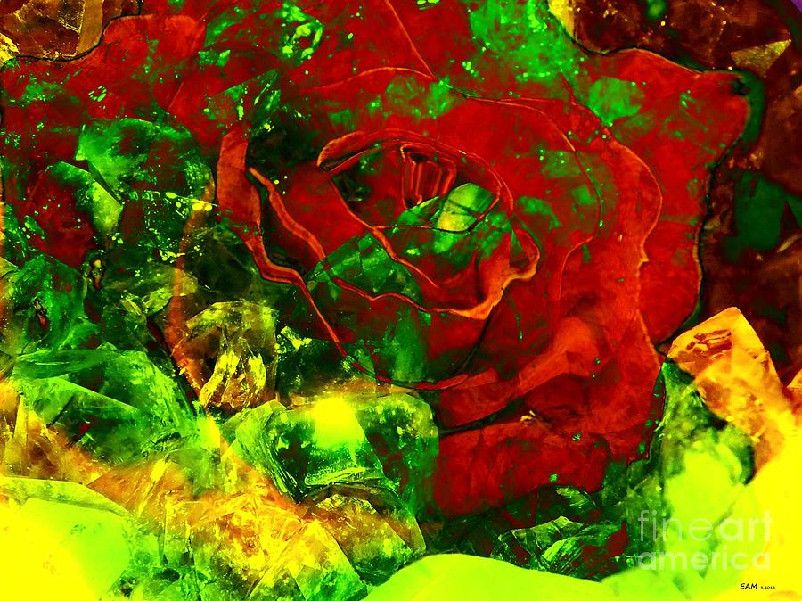 Amethyst Rose Morph #2 Digital Art by Elizabeth McTaggart