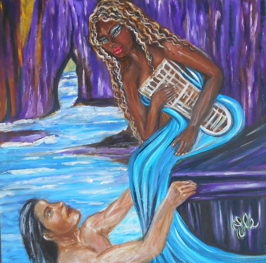 Amethyst - The Siren Painting by Yesi Casanova 