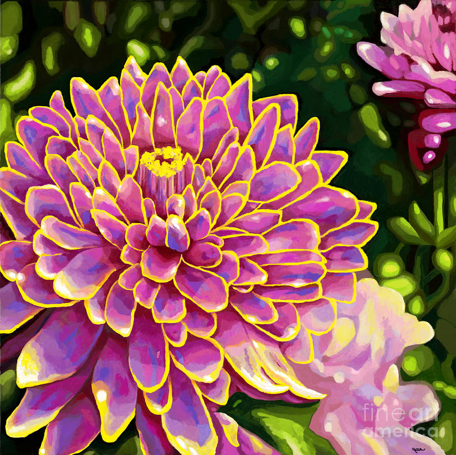 Amiable Aster Painting by Jackie Case