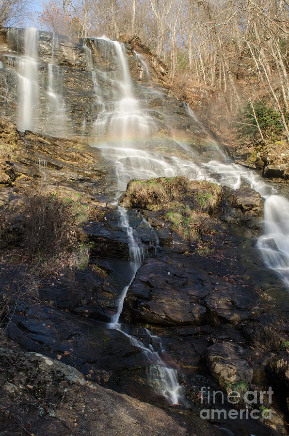 Sunset Photograph - Amicalola Falls  Rainbow by Donna Brown