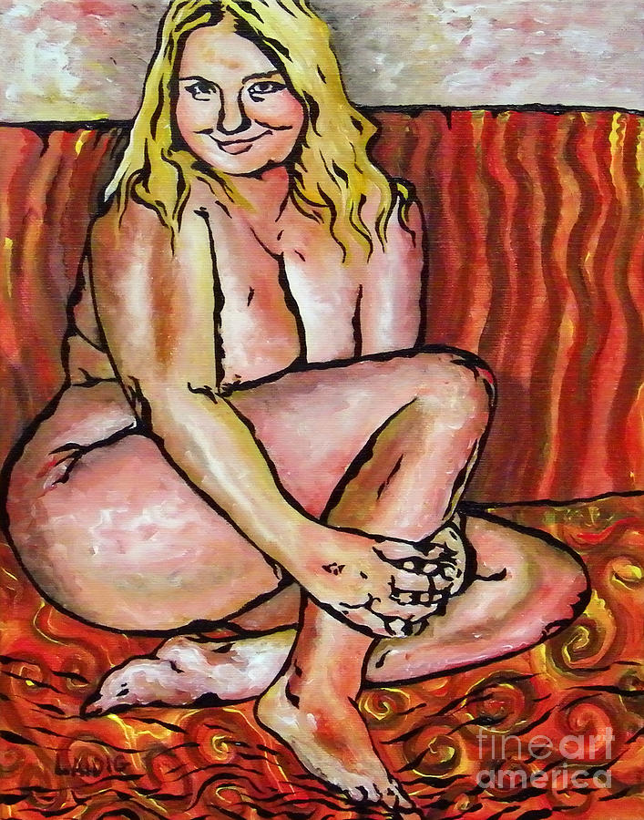 Nude Painting - Amie Smiles by Aarron  Laidig
