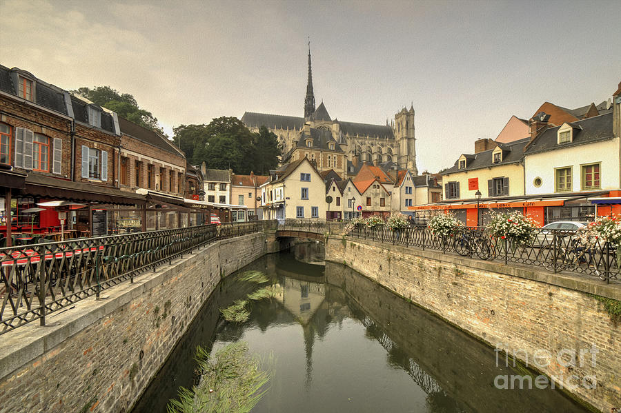 Bicycle Photograph - Amiens Reflections  by Rob Hawkins