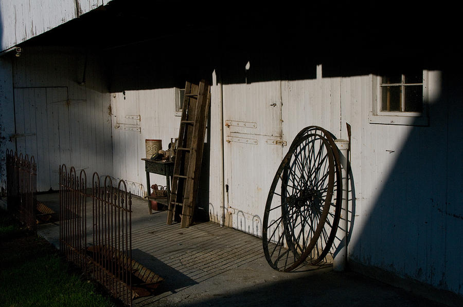 Amish Buggy Wheel Photograph by Greg Graham
