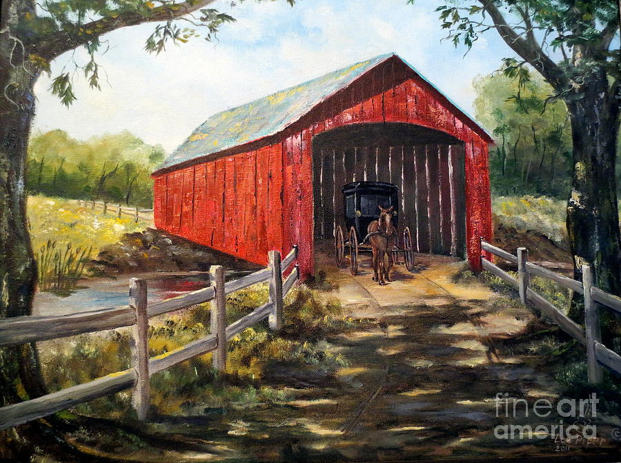 Amish Country Painting by Lee Piper