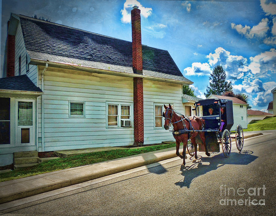 Berlin Photograph - Amish Country Ride by Joan  Minchak