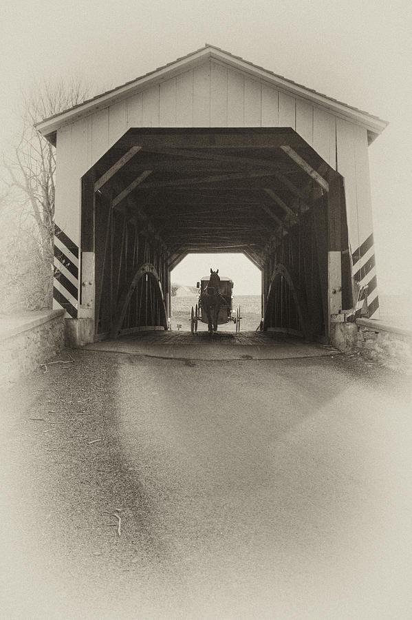 Amish Region - Vintage Photograph by Jean-Pierre Ducondi
