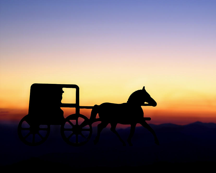 Amish Sunset Digital Art by TnBackroadsPhotos 