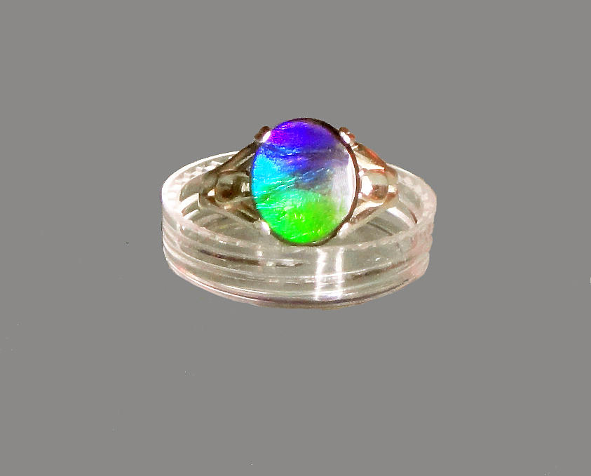 Jewelry Jewelry - Ammolite Cabochon Sterling Silver Ring by Robin Copper