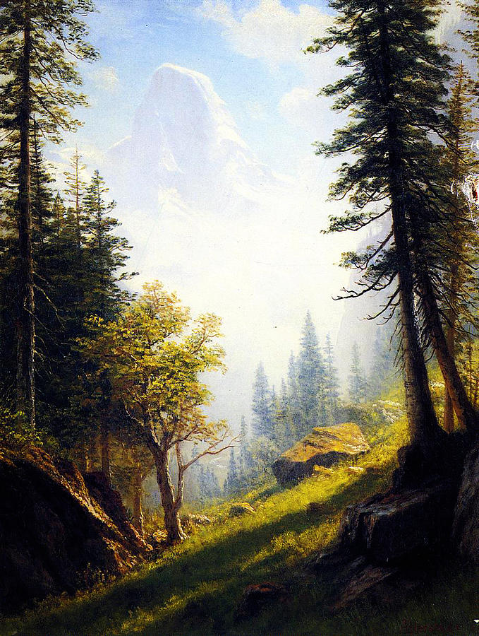 Among the bernese alps Painting by MotionAge Designs