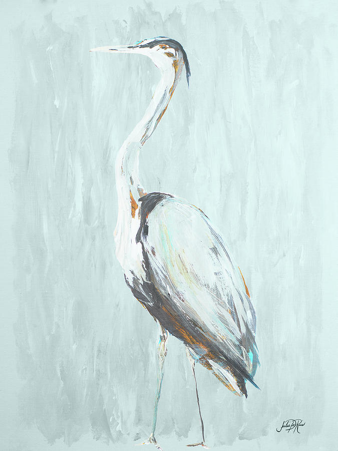 Heron Painting - Among The Blue I by South Social D