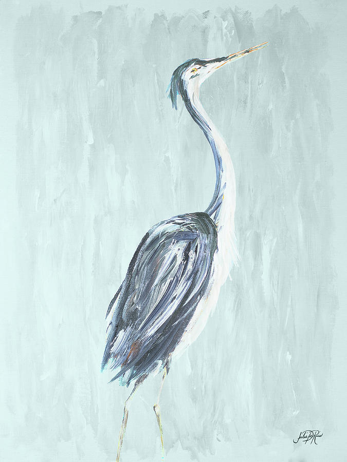 Heron Painting - Among The Blue II by Julie Derice