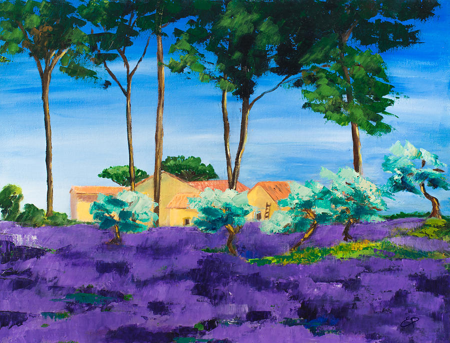 Among The Lavender Painting