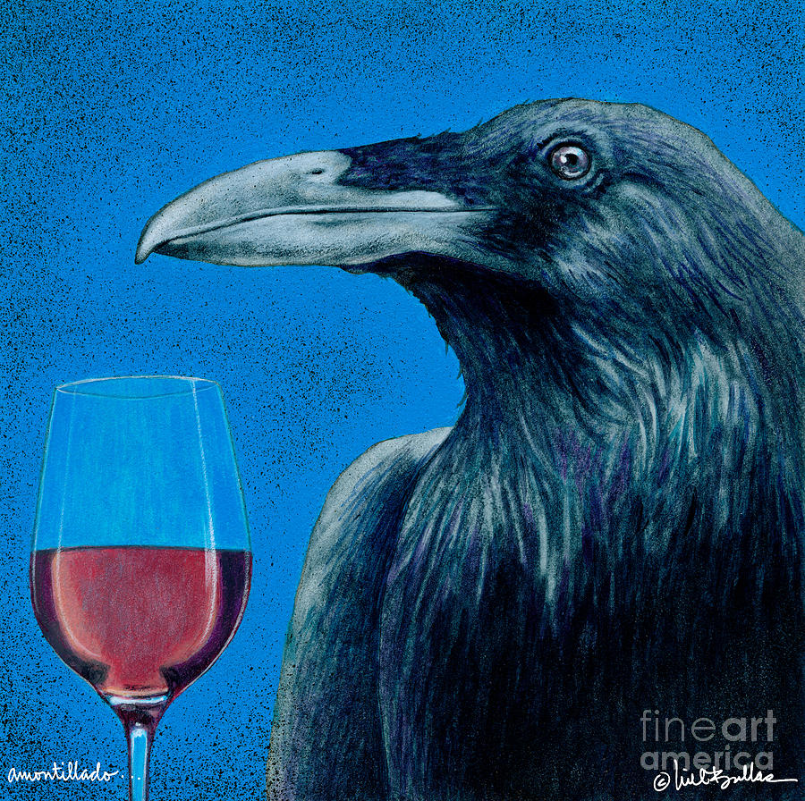 Raven Painting - Amontillado... by Will Bullas