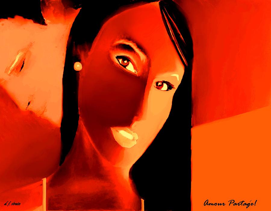 Amour Partage  Love Shared  15 Painting by Diane Strain