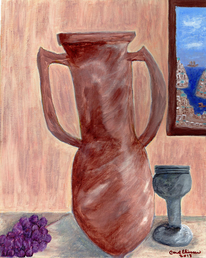 Greek Painting - Amphora  by Carol Eliassen