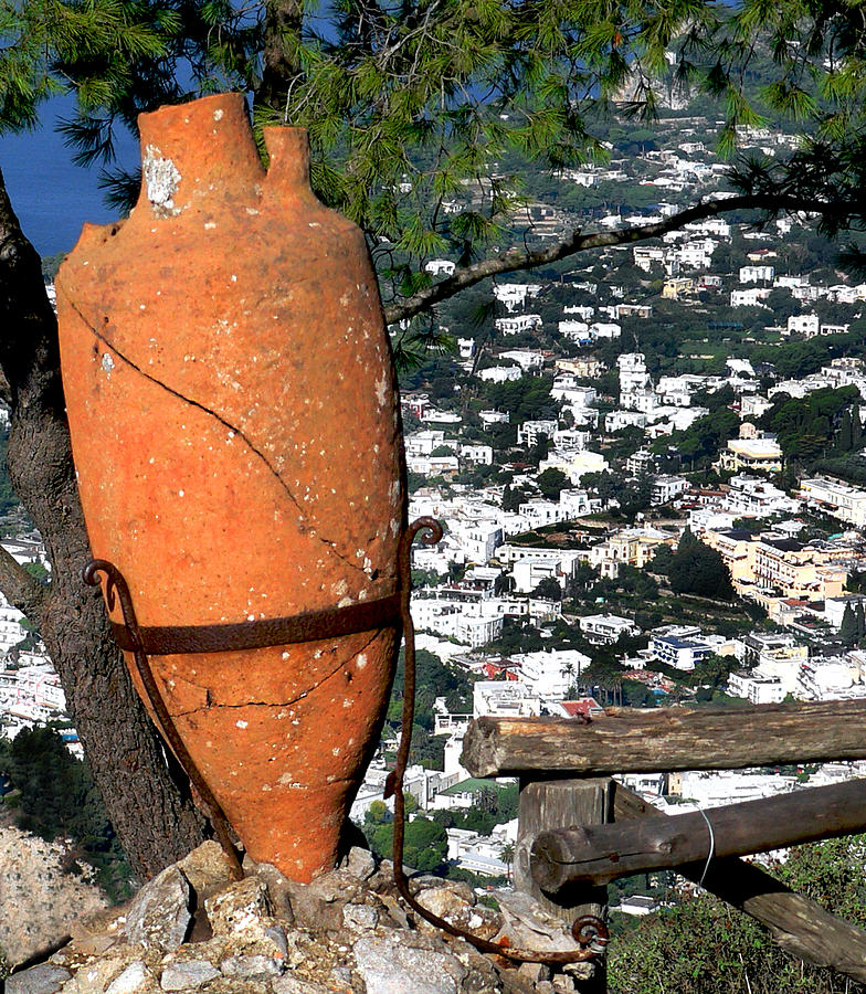 Amphora Photograph - Amphora on Island of Capri 1 by Russ Murry