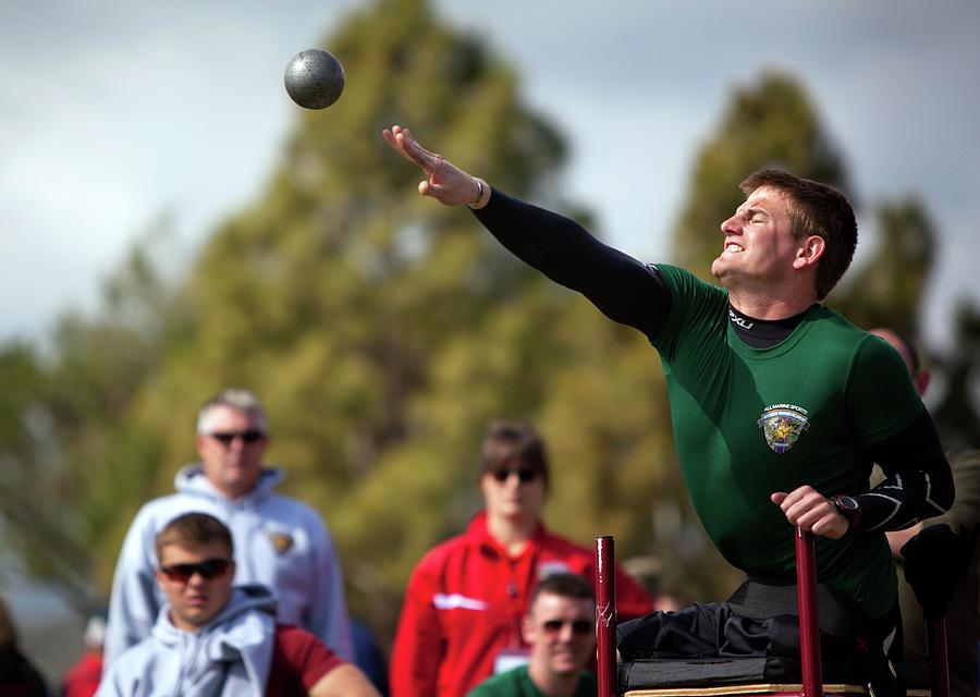 Amputee Shot Put Athlete Photograph by Us Air Force/mark Fayloga