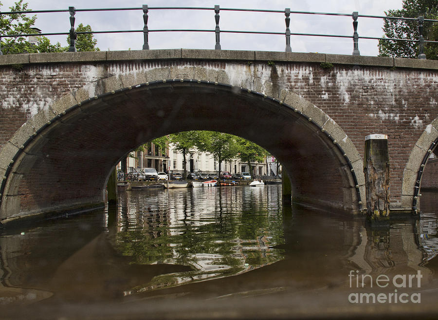Boat Photograph - Amsterdam Arch Bridge - 2 by Crystal Nederman