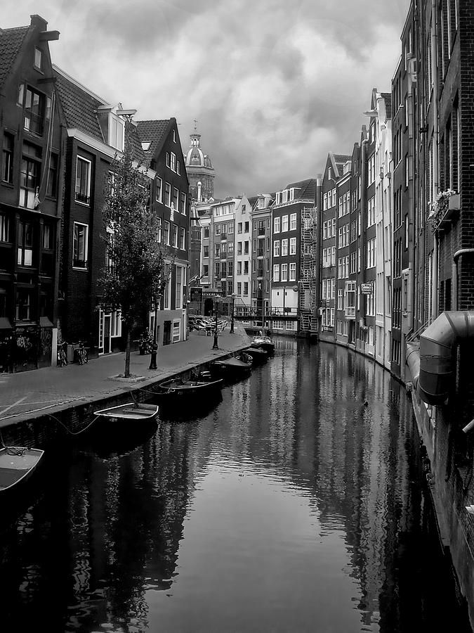 Boat Photograph - Amsterdam Canal by Heather Applegate