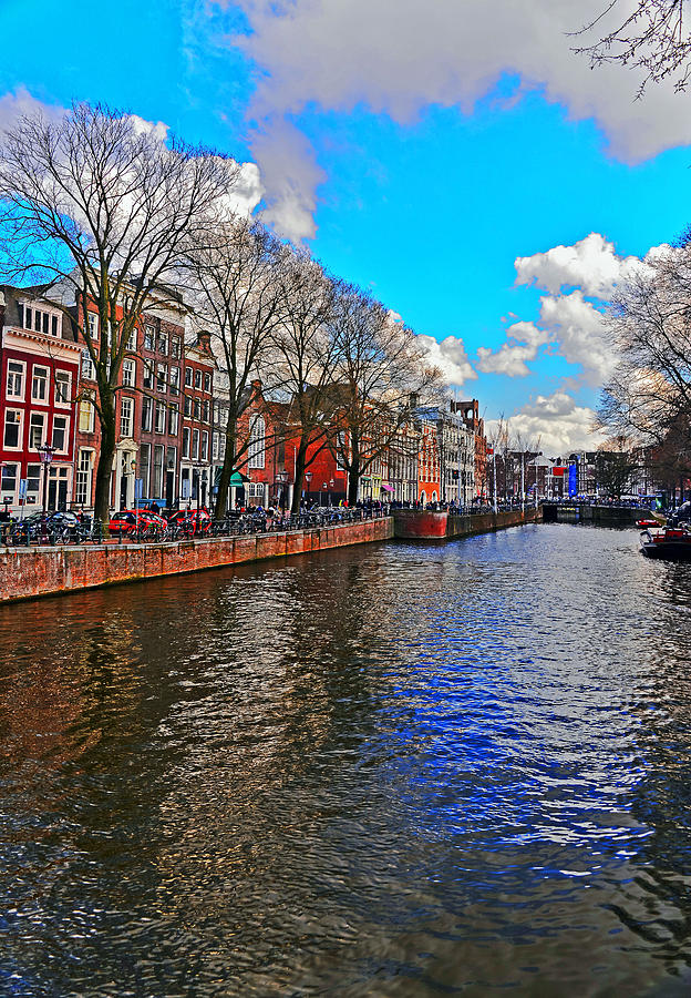 Nature Photograph - Amsterdam Canal in Spring by Elvis Vaughn