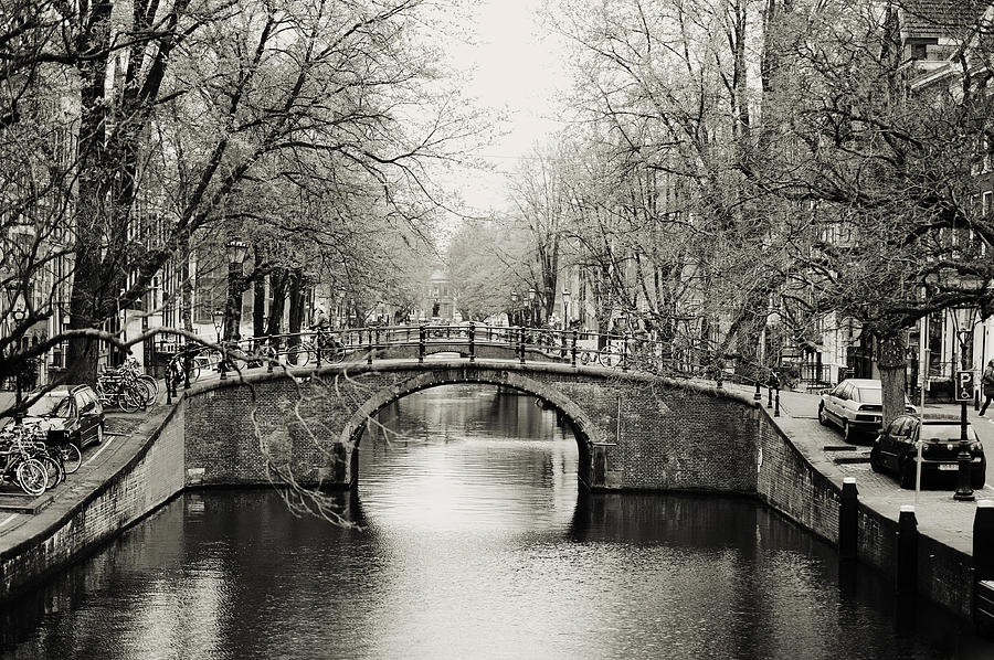 Architecture Photograph - Amsterdam Canal by Jenny Rainbow