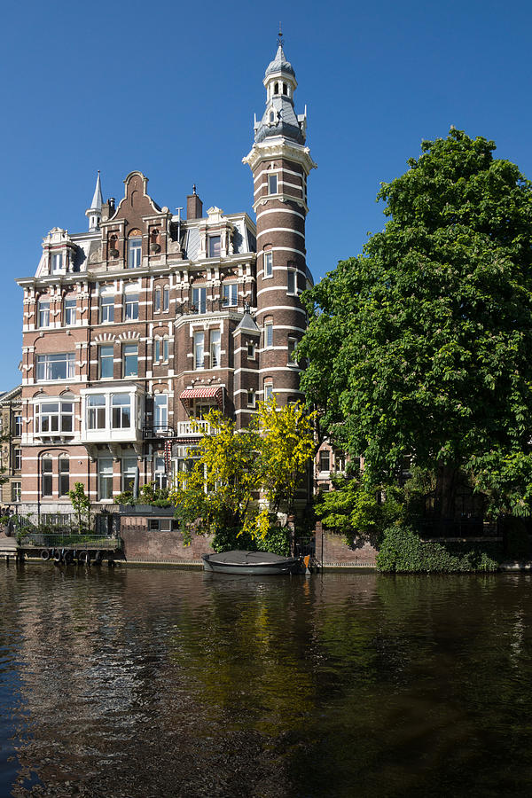 Architecture Photograph - Amsterdam Canal Mansions - the Dainty Tower by Georgia Mizuleva