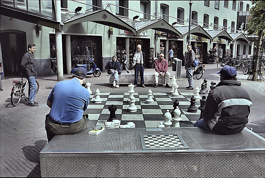Amsterdam Chess Game Photograph by Steven Richman
