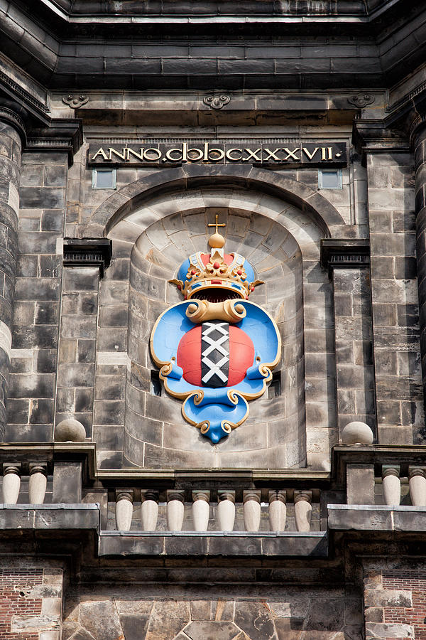 Amsterdam Coat of Arms on Westerkerk Tower Photograph by Artur Bogacki