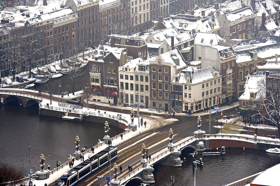 Amsterdam Covered With Snow Photograph by Bram van de Biezen - Pixels