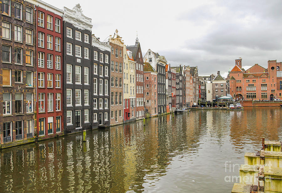 Architecture Photograph - Amsterdam canal houses by Patricia Hofmeester