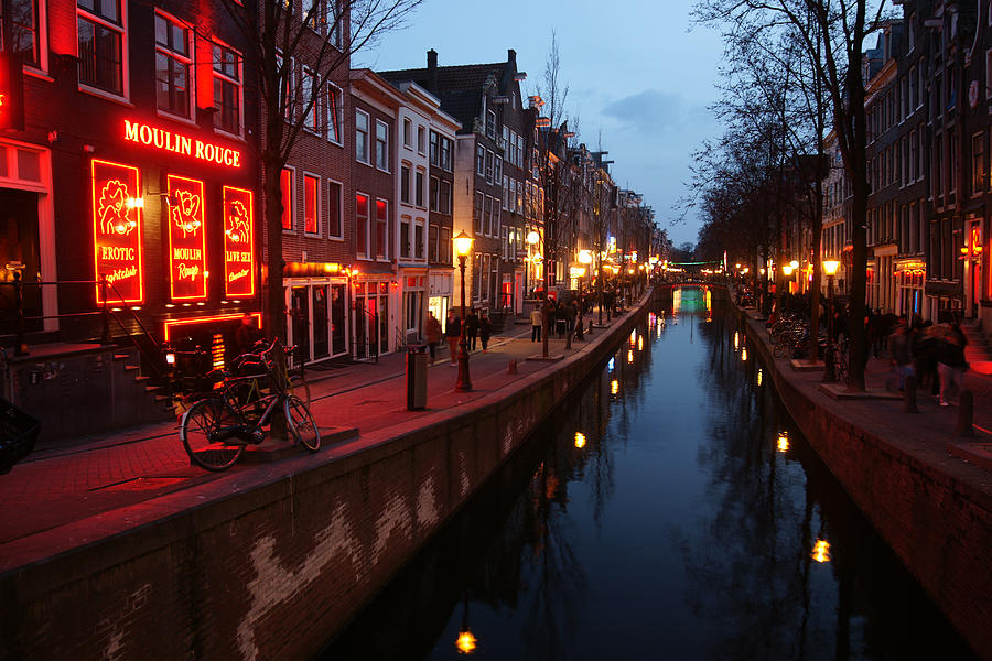 Amsterdam Photograph - Amsterdam redlight district by Erik Tanghe
