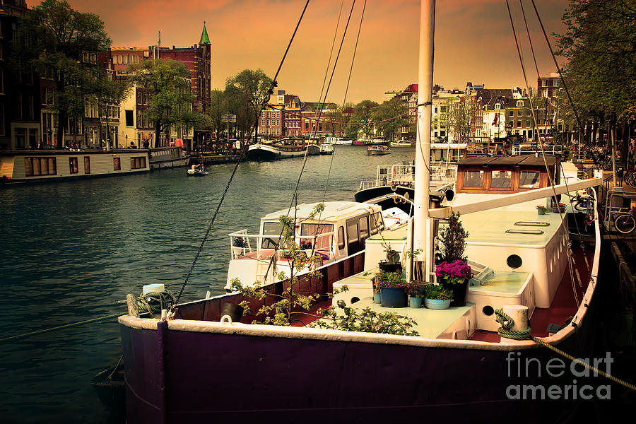 Amsterdam Romantic Canal Photograph