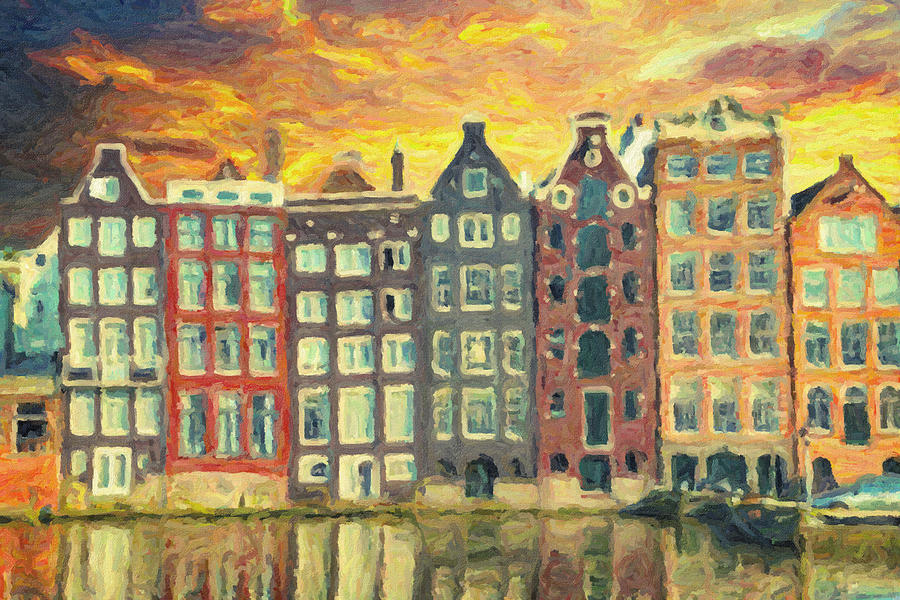 Amsterdam Painting - Amsterdam by Zapista Zapista Amsterdam Painting - Amsterdam by Zapista Zapista