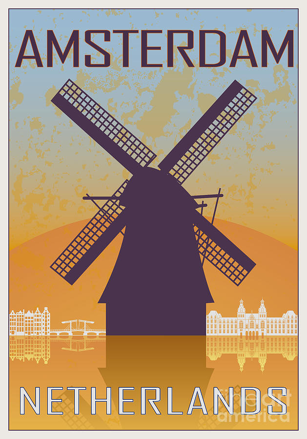 Amsterdam vintage poster Digital Art by Pablo Romero - Fine Art America