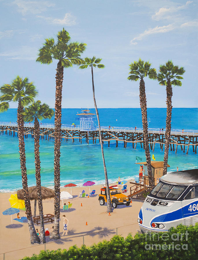 Perfect Beach Day Painting by Mary Scott