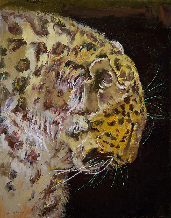 Amur Leopard Painting by Michael Creese