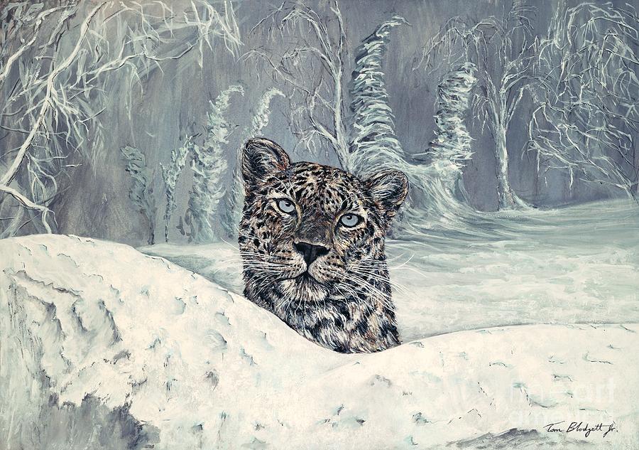 Amur Leopard Painting by Tom Blodgett Jr