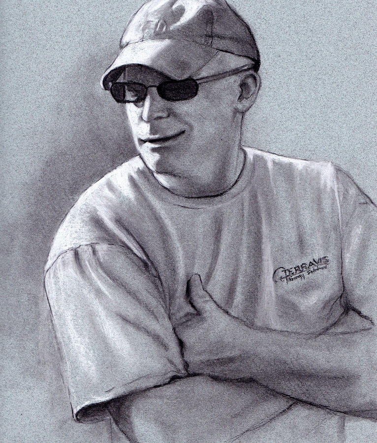 Charcoal Drawing - Amused by Joyce Geleynse Charcoal Drawing - Amused by Joyce Geleynse
