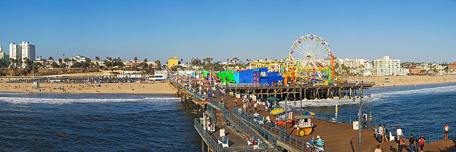 Amusement Park, Santa Monica Pier Photograph by Panoramic Images